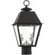 Mansfield 2 Light 17 inch Black Outdoor Post Top Lantern