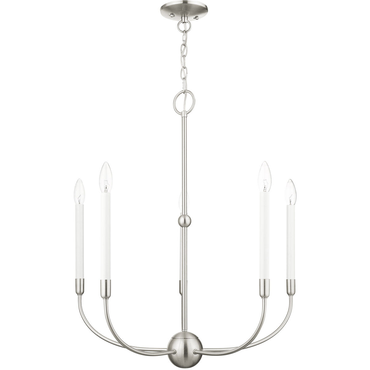 Clairmont 5 Light 24 inch Brushed Nickle Chandelier Ceiling Light in Brushed Nickel