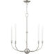 Clairmont 5 Light 24 inch Brushed Nickle Chandelier Ceiling Light in Brushed Nickel