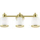 Middlebush 3 Light 23.5 inch Polished Brass Bath Vanity Wall Light
