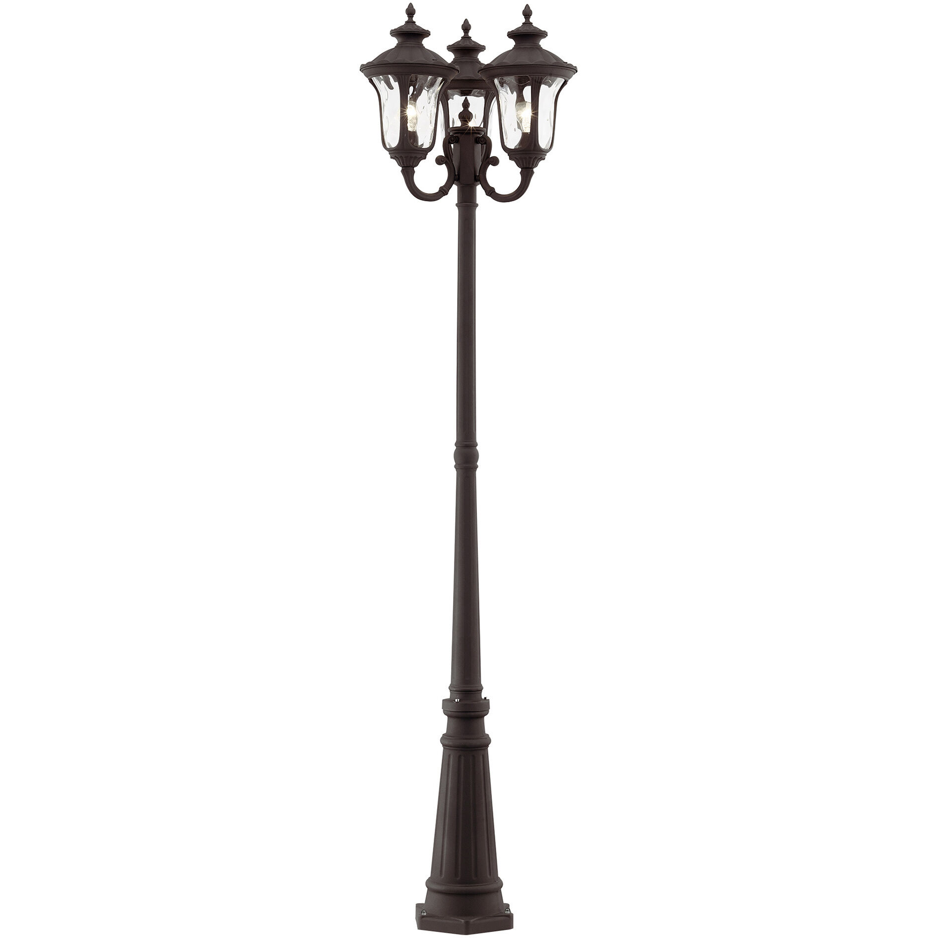 Oxford 3 Light 87 inch Bronze Outdoor 3 Head Post