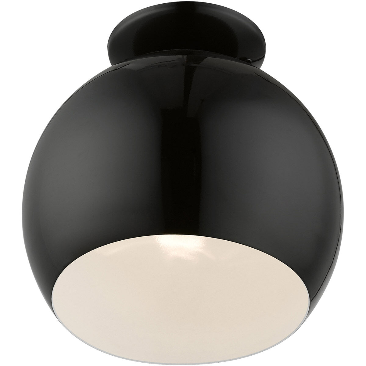 Piedmont 1 Light 10 inch Shiny Black Semi-Flush Mount Ceiling Light