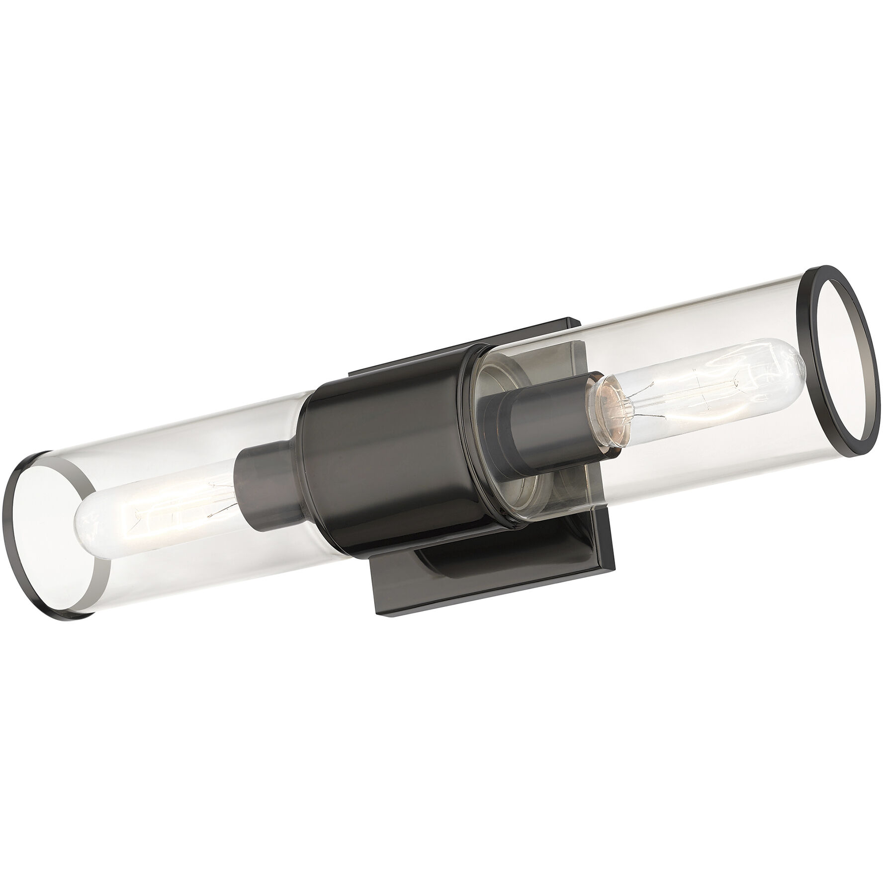 Quincy 2 Light 16 inch Black Chrome Vanity Sconce Wall Light