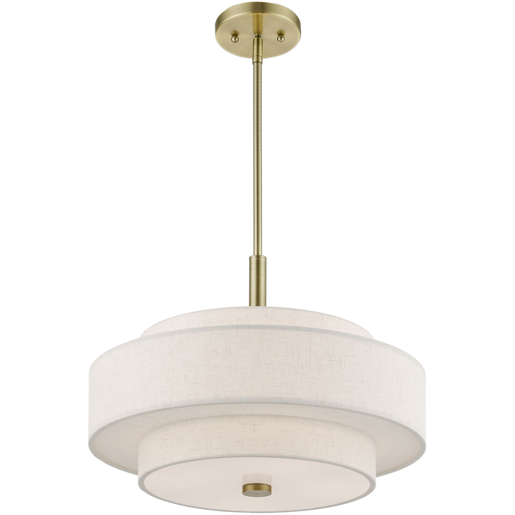 Monroe 4 Light 18 inch Antique Brass Pendant Chandelier Ceiling Light