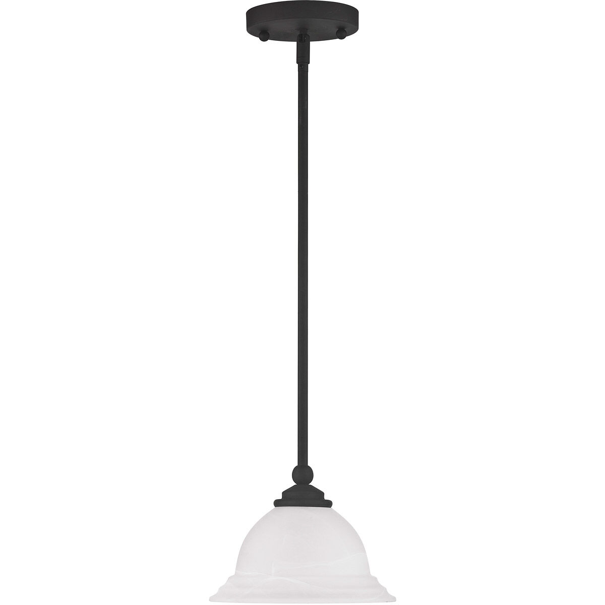 North Port 1 Light 8 inch Black Mini Pendant Ceiling Light