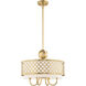 Arabesque 5 Light 18 inch Soft Gold Pendant Chandelier Ceiling Light