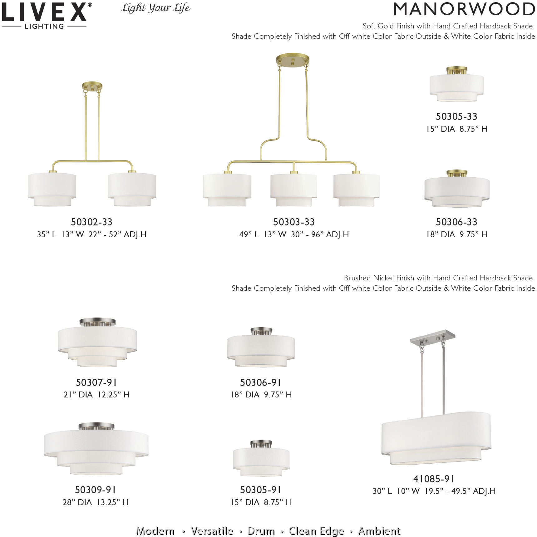 Manorwood 3 Light 30 inch Brushed Nickel Linear Chandelier Ceiling Light