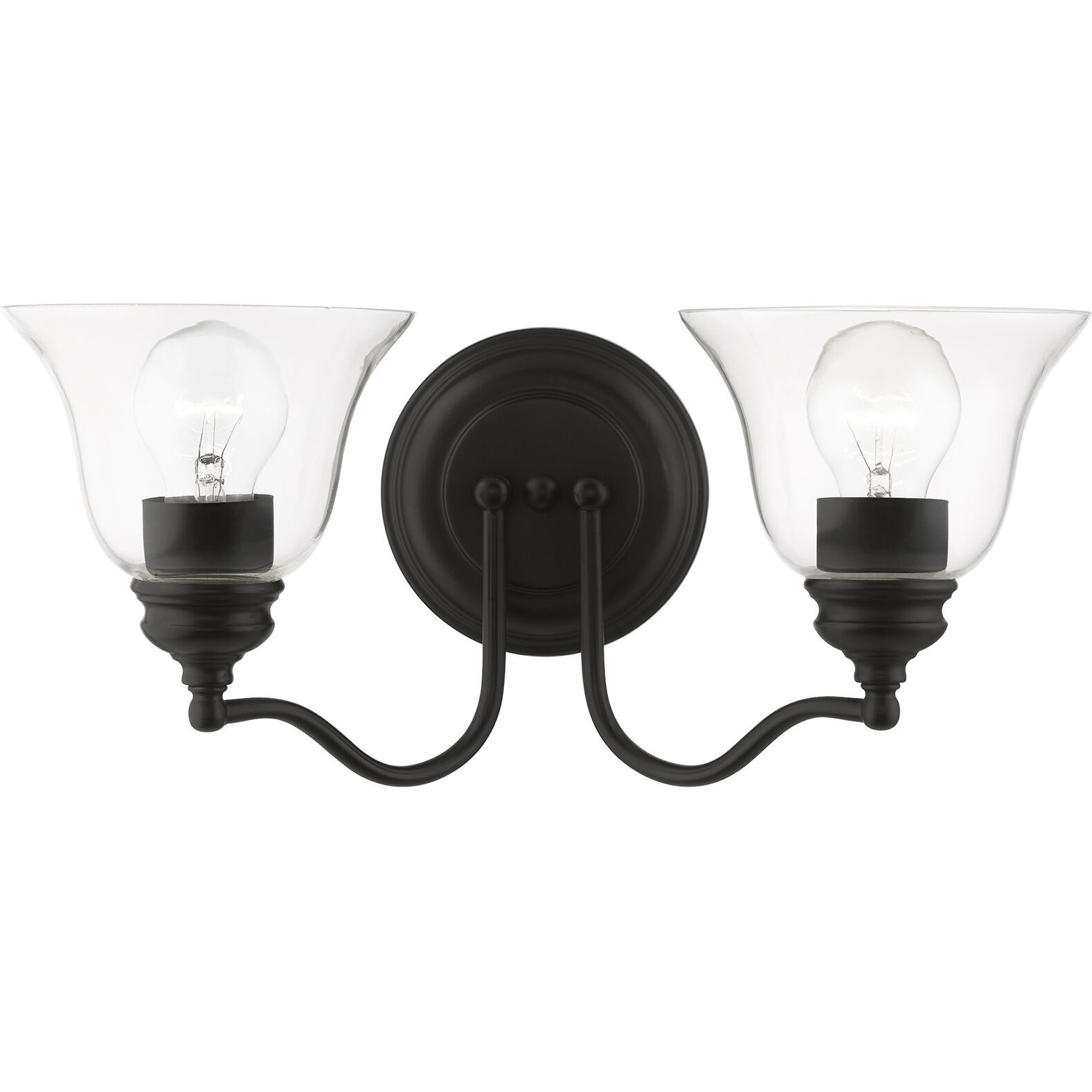 Moreland 2 Light 15 inch Black Vanity Sconce Wall Light