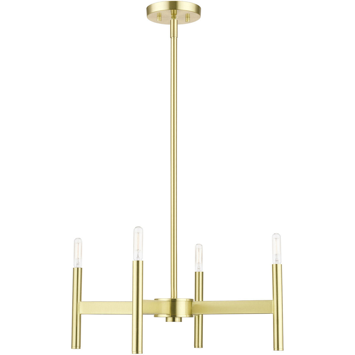 Copenhagen 4 Light 20 inch Satin Brass Chandelier Ceiling Light