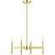 Copenhagen 4 Light 20 inch Satin Brass Chandelier Ceiling Light