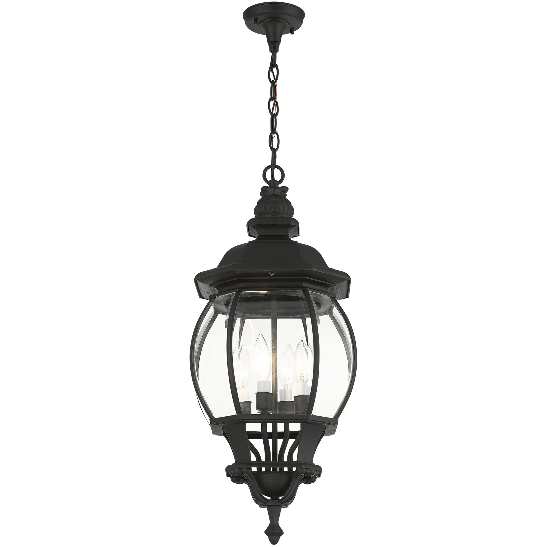 Frontenac 4 Light 12 inch Textured Black Outdoor Pendant Lantern