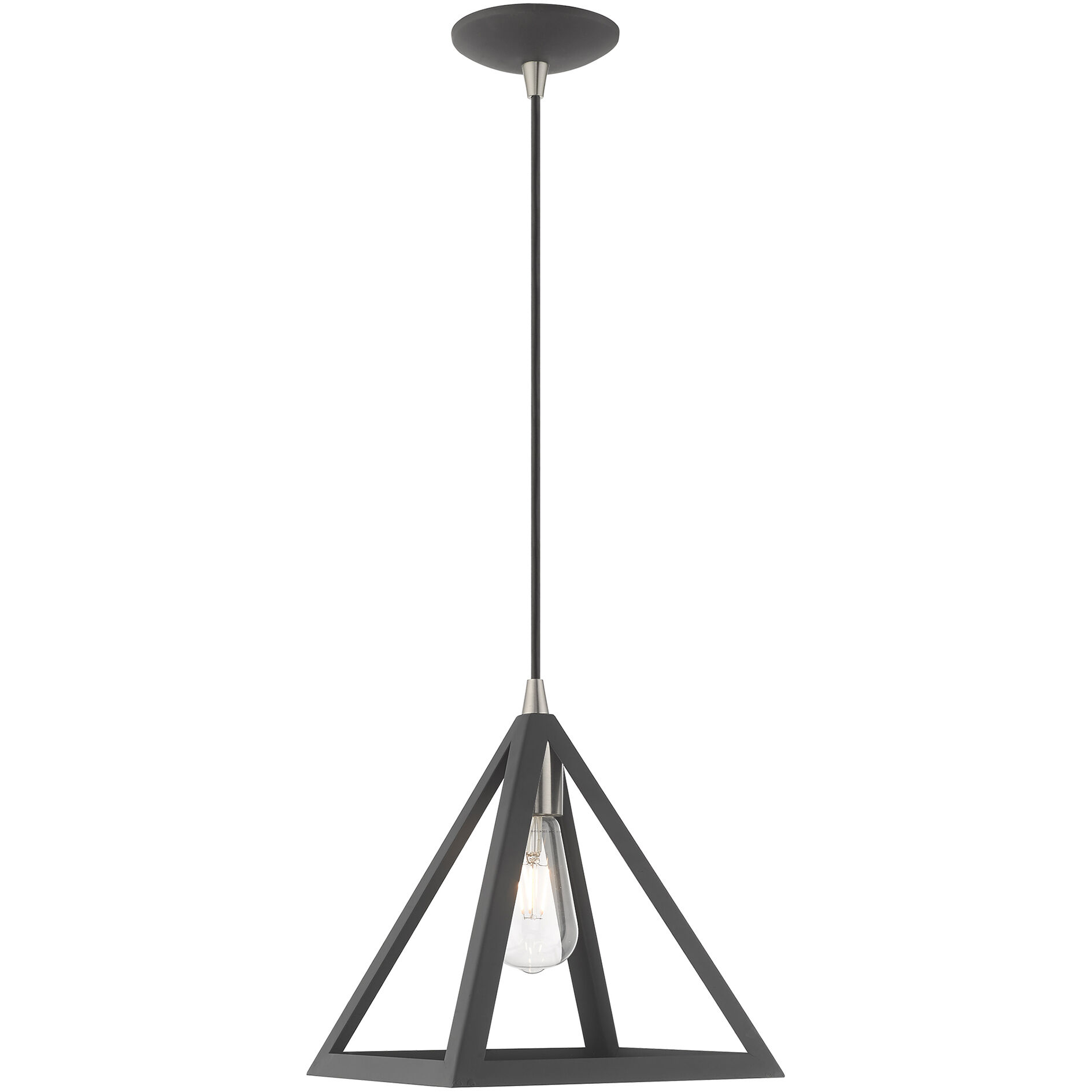 Geometric 1 Light 13.88 inch Scandinavian Gray Mini Pendant Ceiling Light