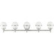 Oldwick 5 Light 43 inch Polished Chrome Bath Vanity Wall Light