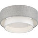 Brookmeade 3 Light 18 inch Brushed Nickel Semi-Flush Ceiling Light