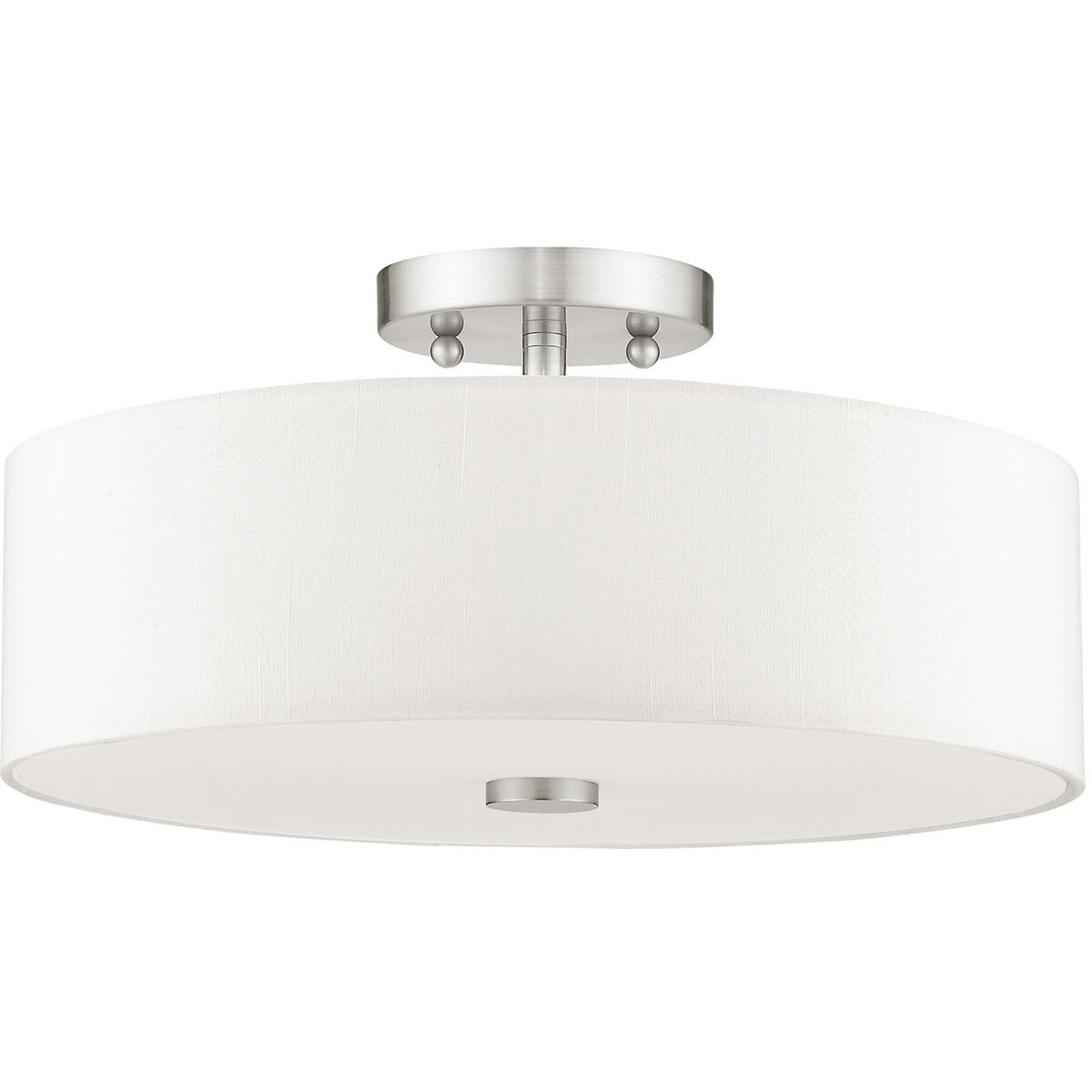 Meridian 3 Light 15 inch Brushed Nickel Semi-Flush Mount Ceiling Light