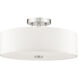 Meridian 3 Light 15 inch Brushed Nickel Semi-Flush Mount Ceiling Light