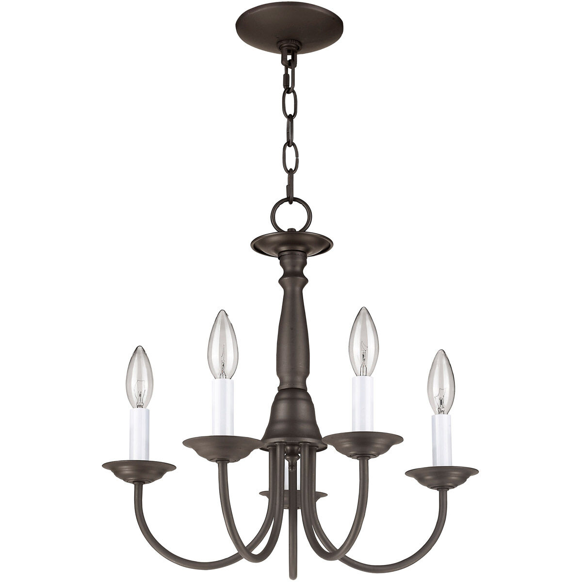 Home Basics 5 Light 18 inch Bronze Chandelier Ceiling Light