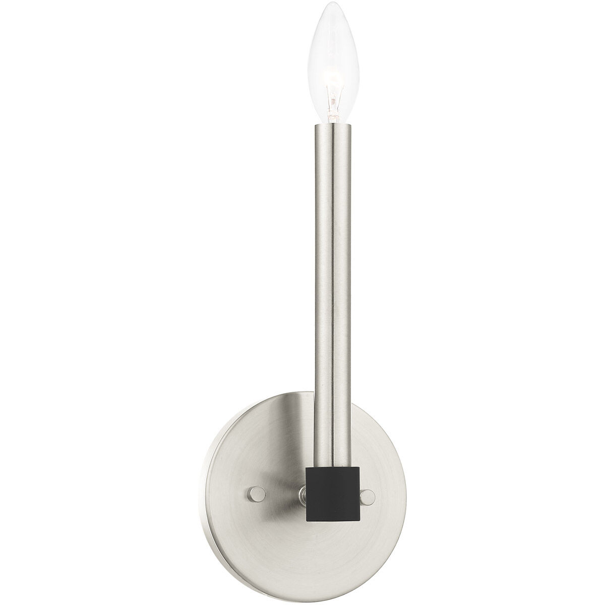 Karlstad 1 Light 5 inch Brushed Nickel with Satin Brass Accents ADA Sconce Wall Light