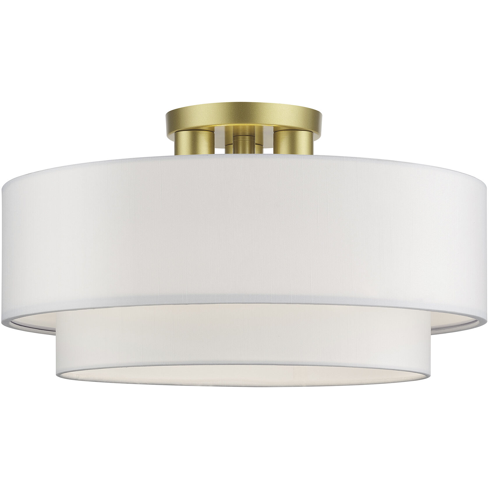Manorwood 3 Light 18 inch Soft Gold Semi-Flush Ceiling Light