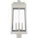Oslo 3 Light 25 inch Brushed Nickel Outdoor Post Top Lantern