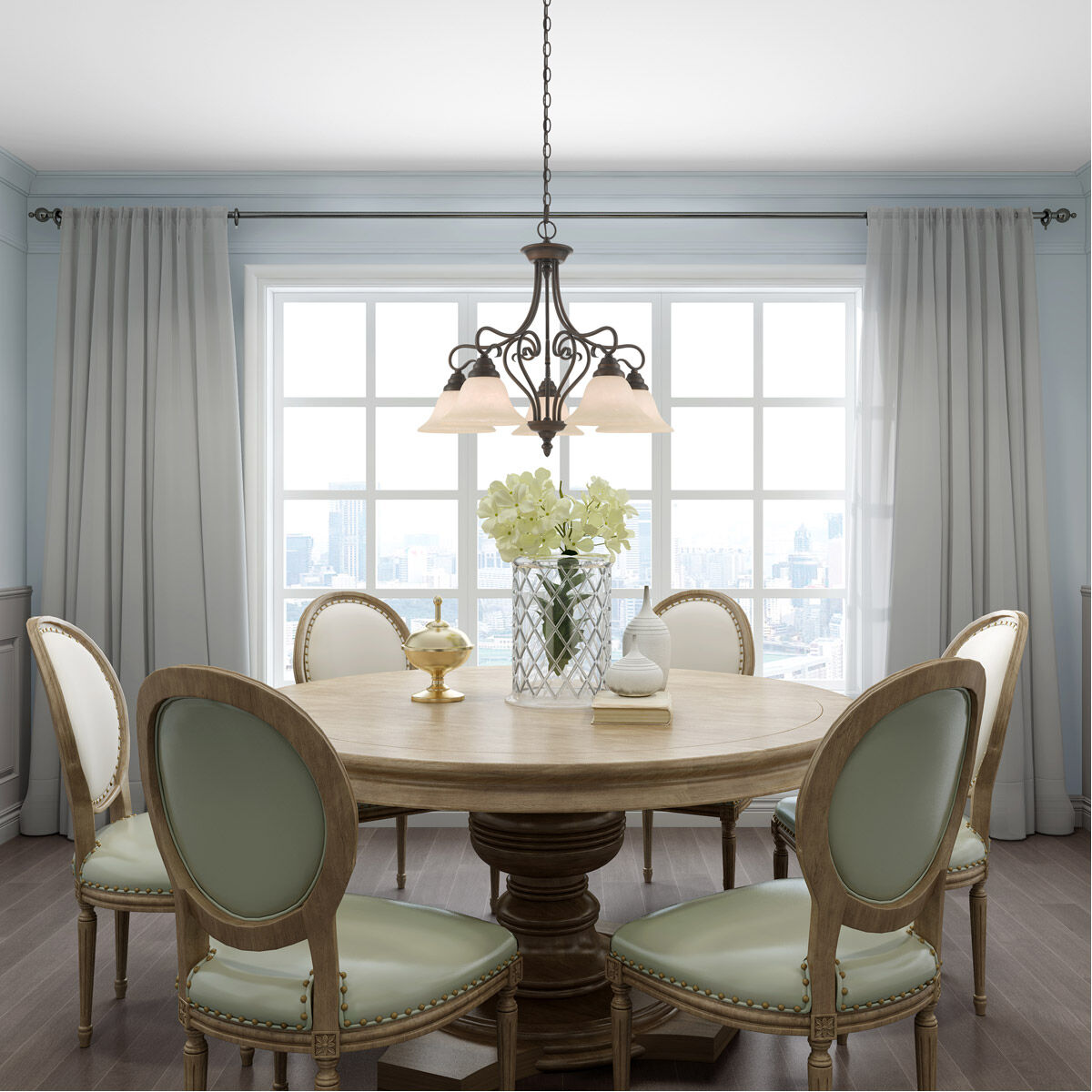 Coronado 5 Light 26 inch Imperial Bronze Chandelier Ceiling Light