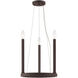 Alpine 3 Light 12 inch Bronze Mini Chandelier Ceiling Light