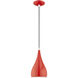 Allison 1 Light 6.25 inch Shiny Red Mini Pendant Ceiling Light