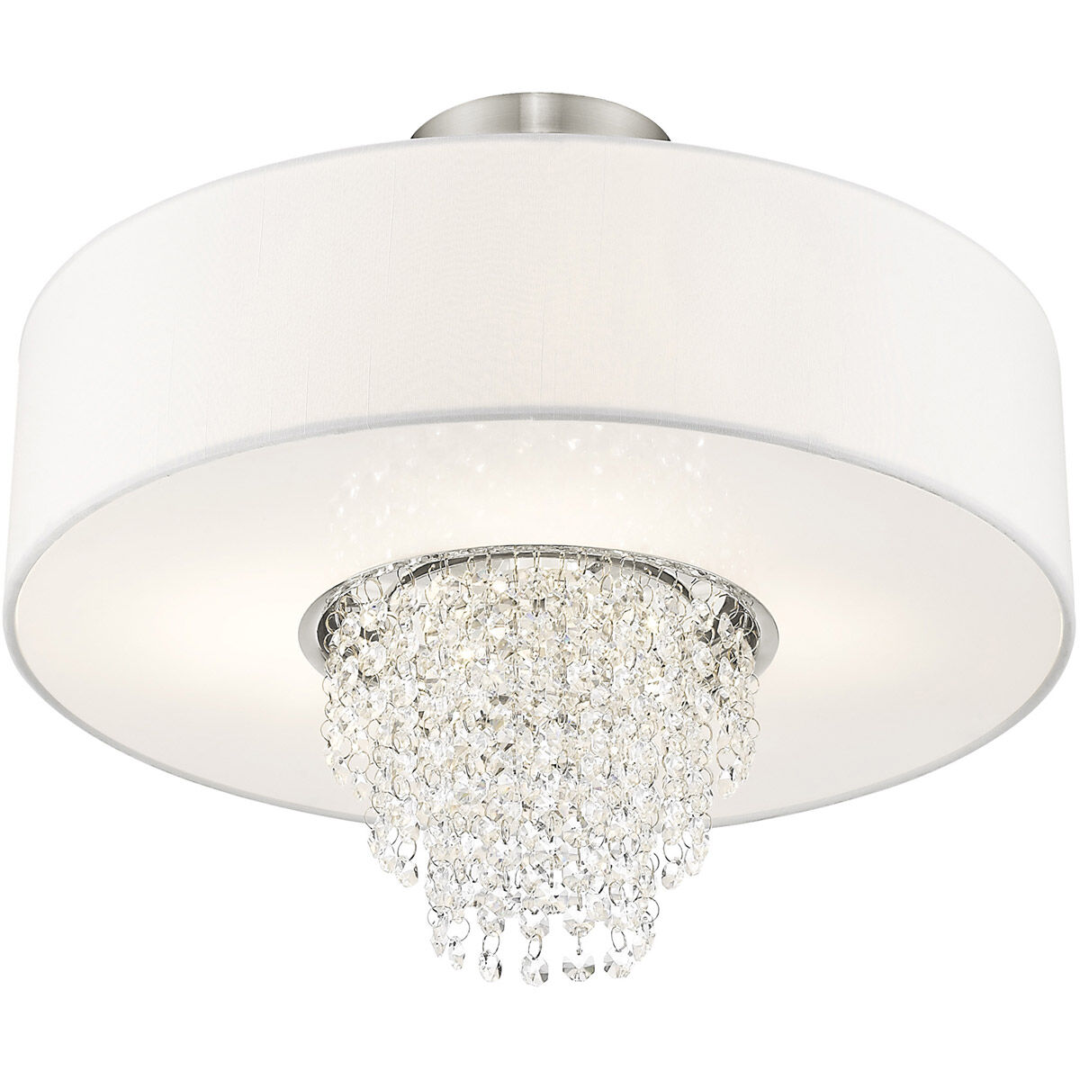 Carlisle 4 Light 18 inch Brushed Nickel Semi-Flush Mount Ceiling Light