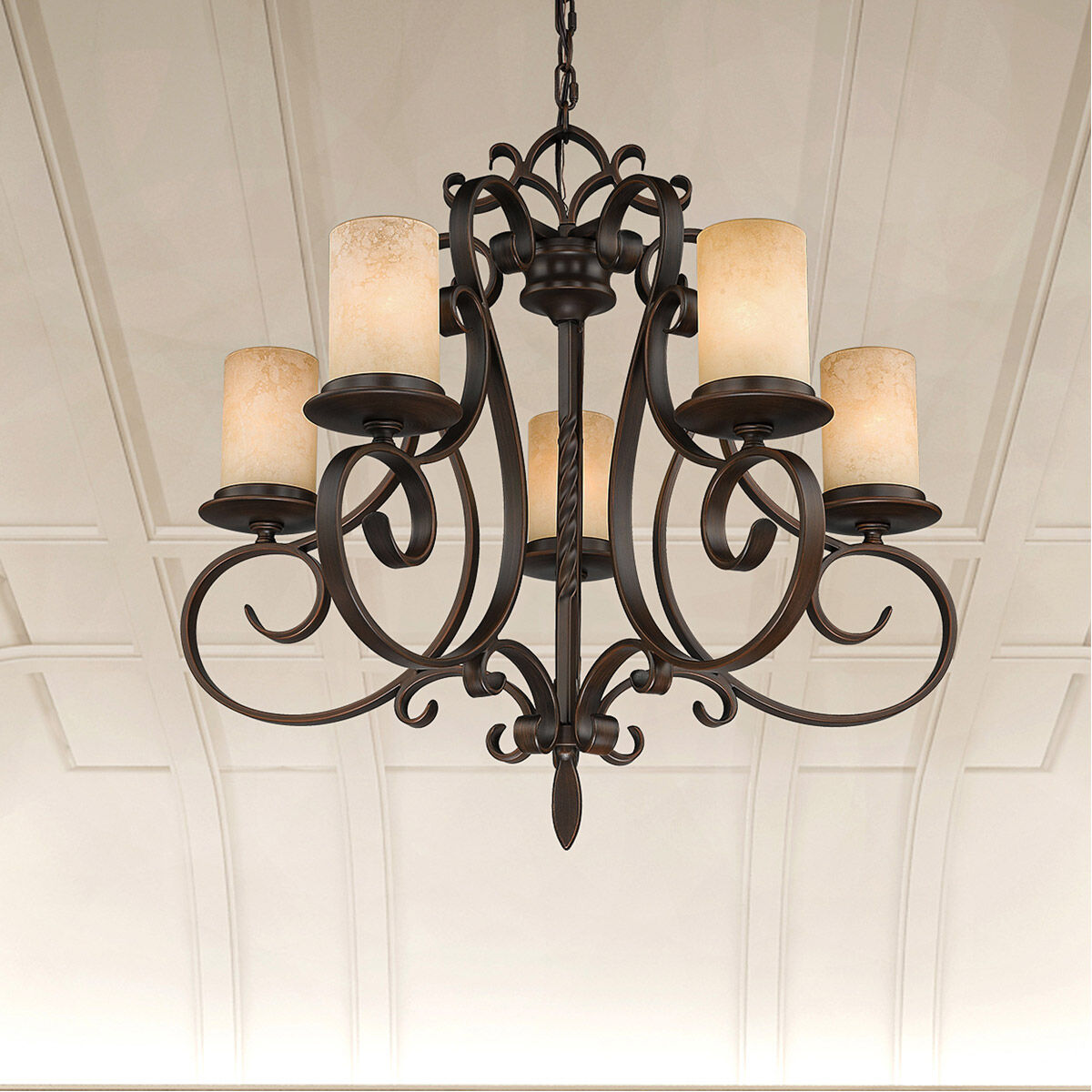 Millburn Manor 5 Light 26 inch Imperial Bronze Chandelier Ceiling Light