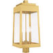 Oslo 3 Light 25 inch Satin Brass Outdoor Post Top Lantern