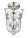 Jefferson 3 Light 10 inch Polished Nickel Semi-Flush Mount Ceiling Light