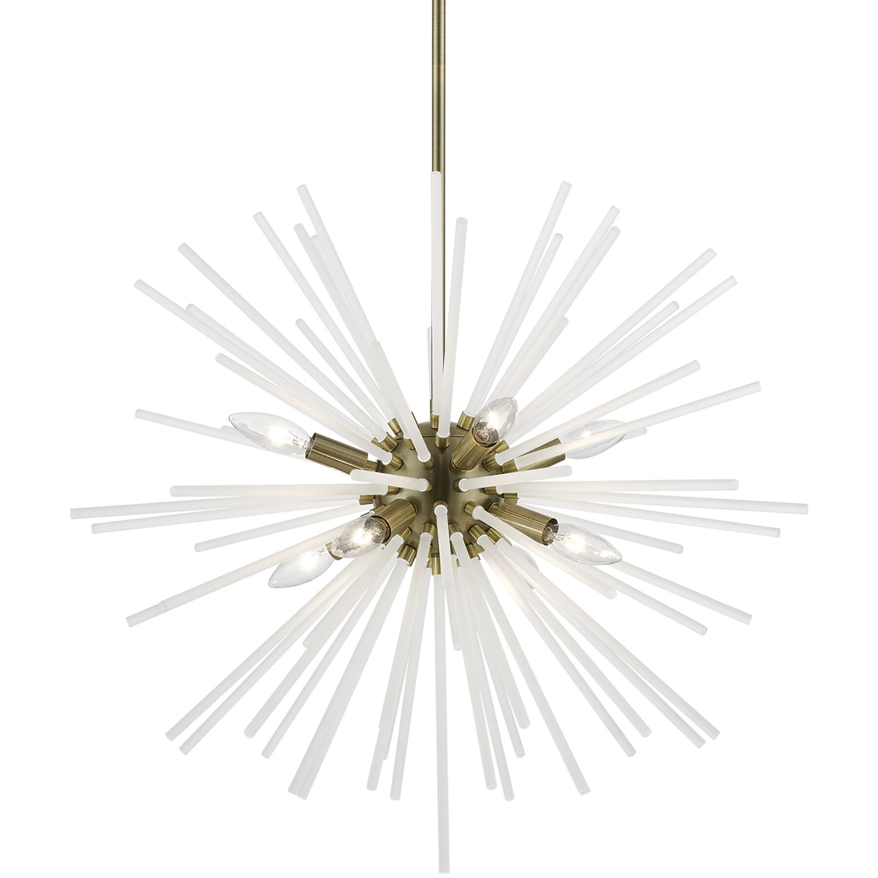 Uptown 8 Light 26 inch Antique Brass Pendant Chandelier Ceiling Light