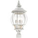 Frontenac 4 Light 27 inch Textured White Outdoor Post Top Lantern