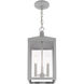 Nyack 3 Light 8.25 inch Nordic Gray Outdoor Pendant Lantern