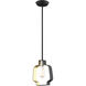 Meadowbrook 1 Light 8 inch Black with Brushed Nickel Accents Pendant Ceiling Light