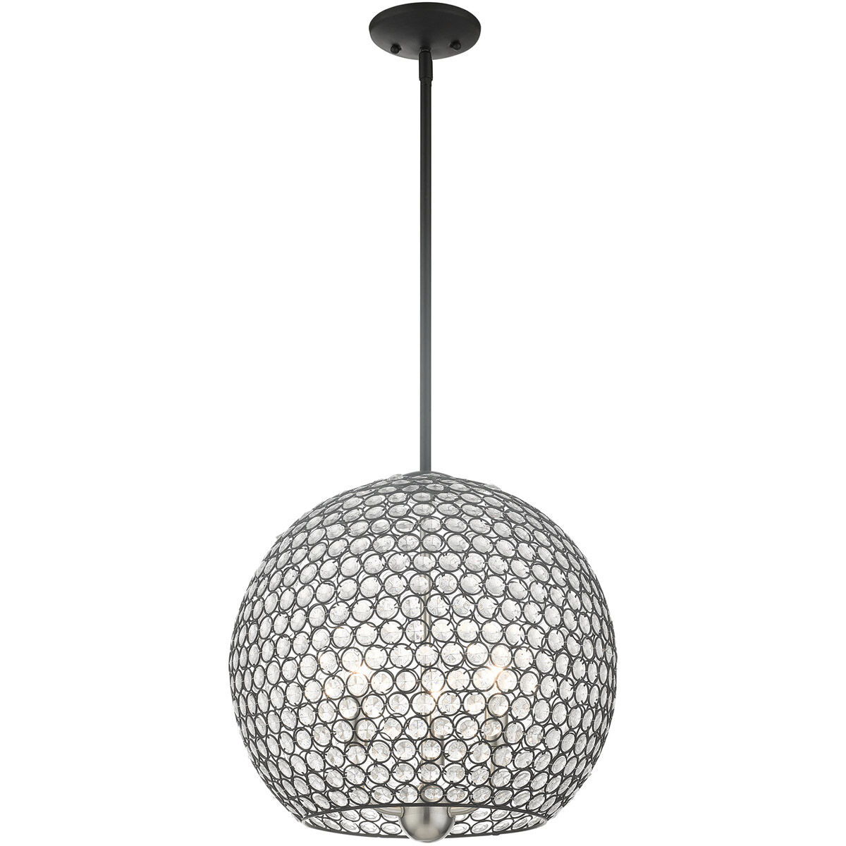 Cassandra 3 Light 16 inch Black Pendant Ceiling Light