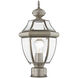 Monterey 1 Light 17 inch Brushed Nickel Outdoor Post Top Lantern
