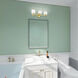 Middlebush 3 Light 23.5 inch Polished Brass Bath Vanity Wall Light