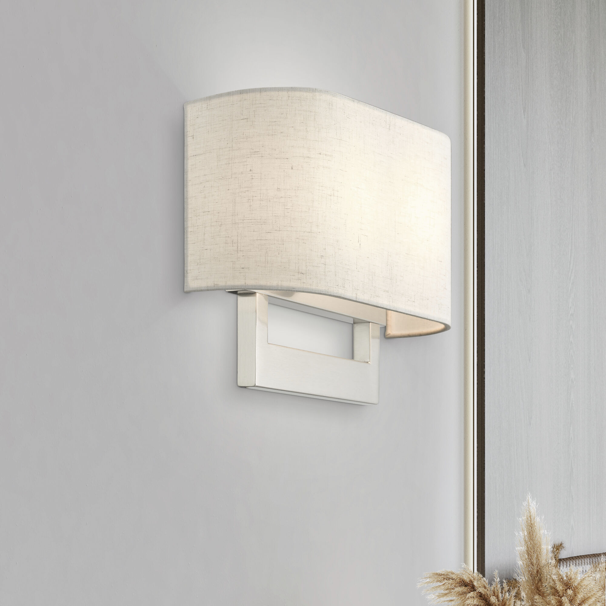 Allison 2 Light 15 inch Brushed Nickel ADA Wall Sconce Wall Light, Large