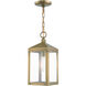Nyack 1 Light 6 inch Antique Brass Outdoor Pendant Lantern