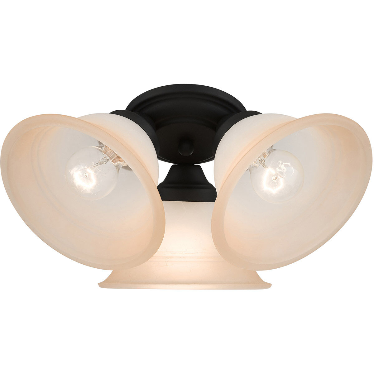 Wynnewood 3 Light 16 inch Black Flush Mount Ceiling Light