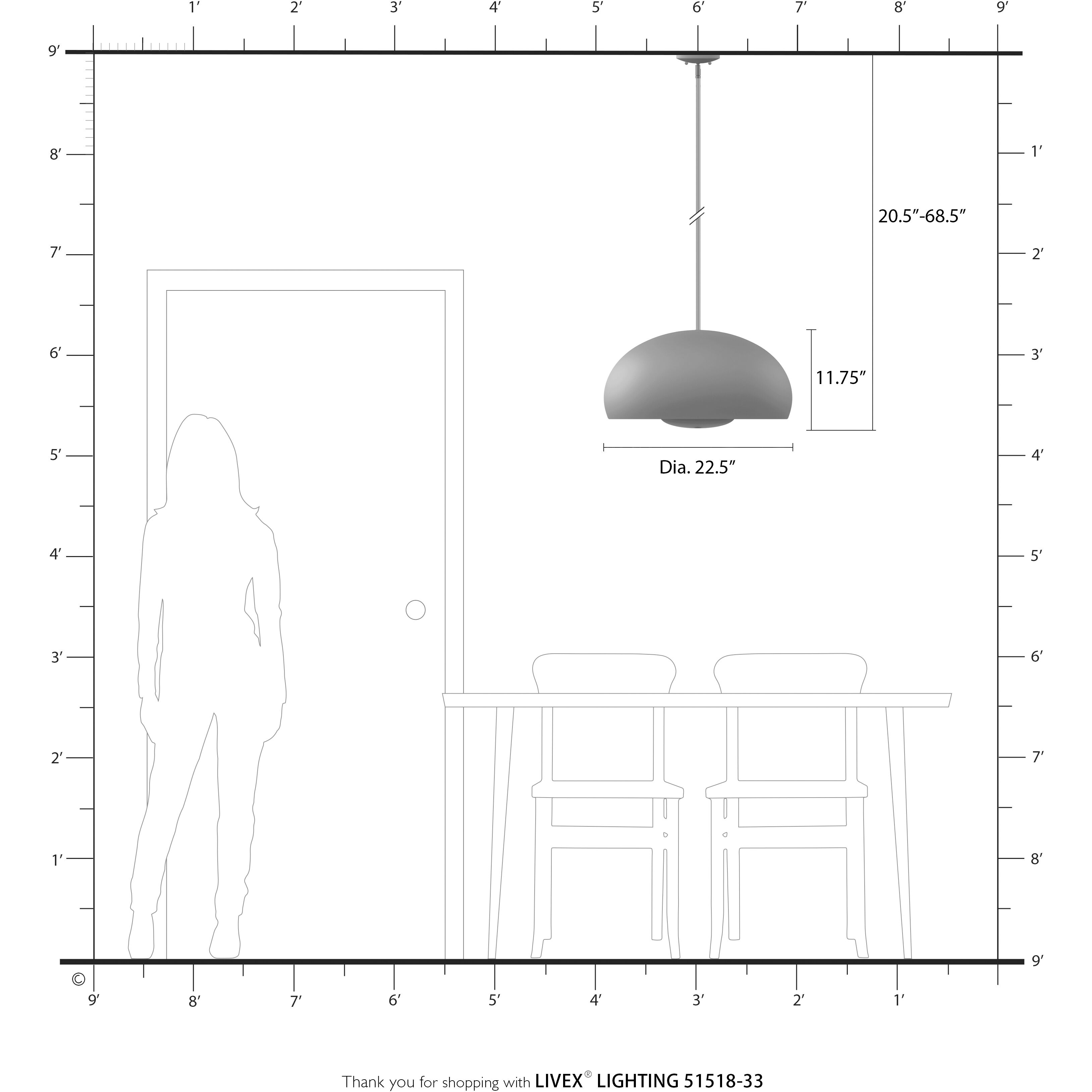 Domma 4 Light 22.5 inch Soft Gold Pendant Ceiling Light