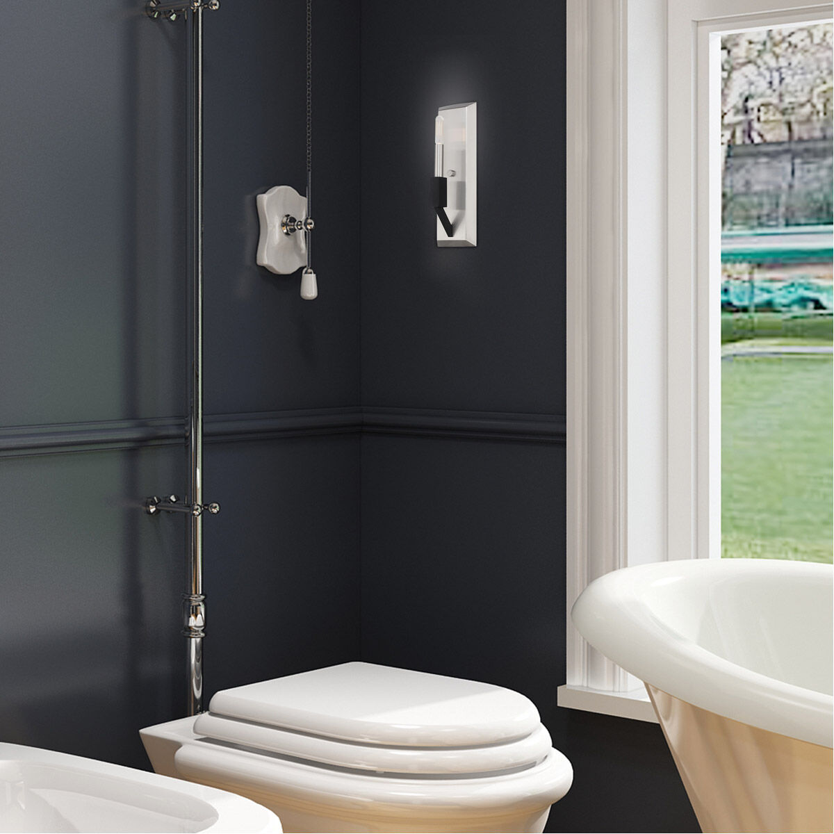 Beckett 1 Light 5 inch Brushed Nickel & Black ADA ADA Wall Sconce Wall Light