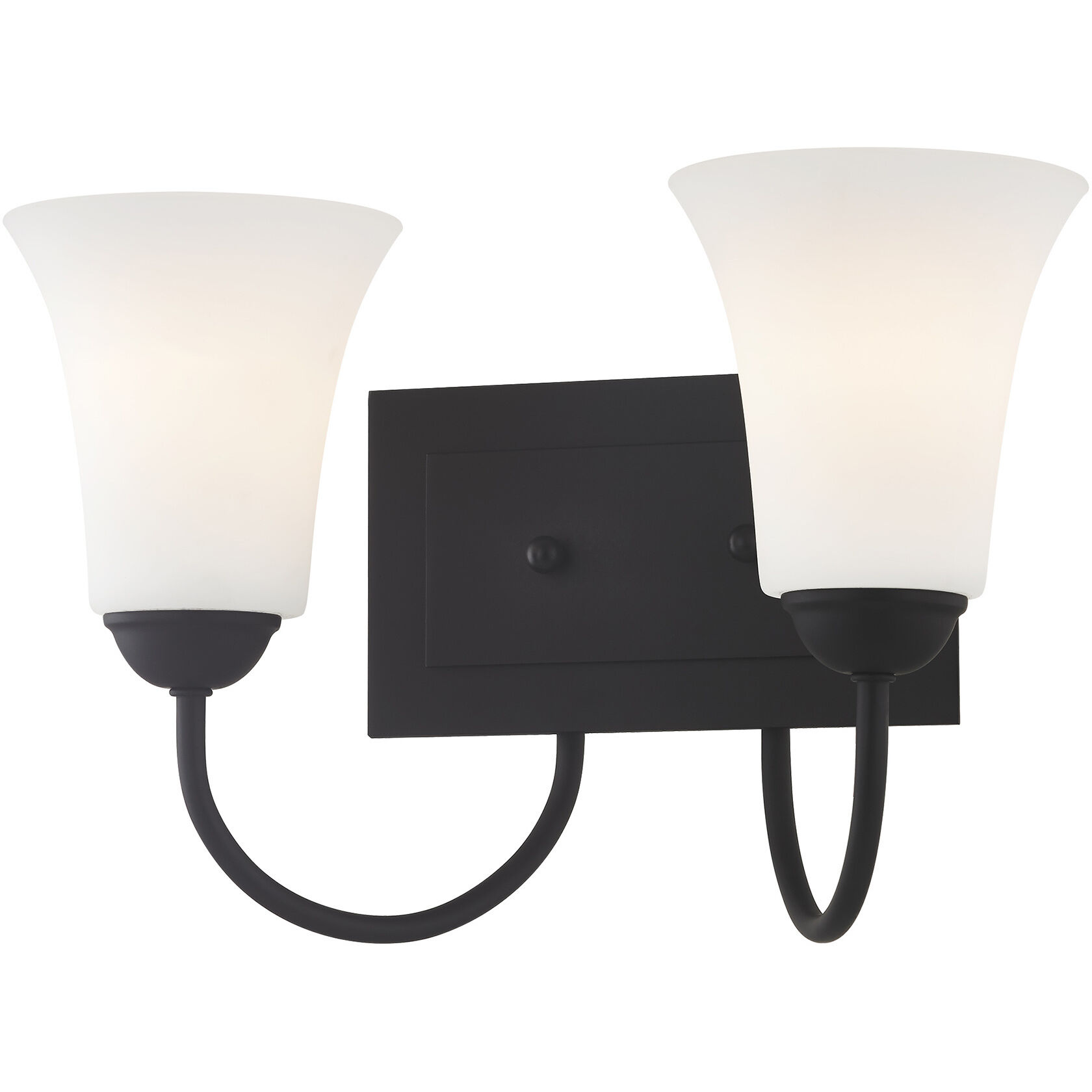 Ridgedale 2 Light 15 inch Black Bath Vanity Wall Light