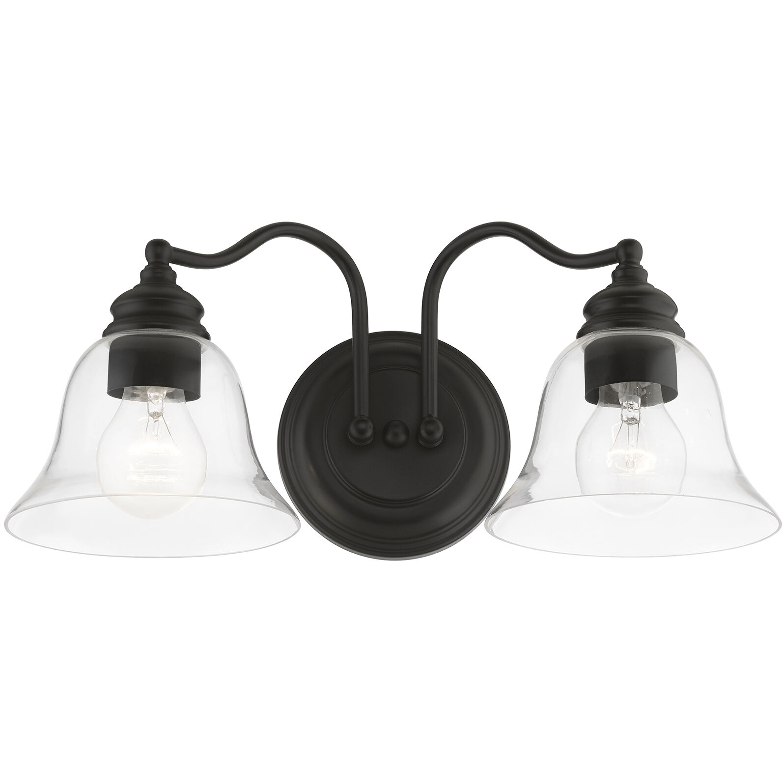 Moreland 2 Light 15 inch Black Vanity Sconce Wall Light