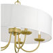 Brookdale 5 Light 23 inch Soft Gold Pendant Chandelier Ceiling Light