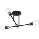Delacroix 4 Light 17 inch Black with Brushed Nickel Accents Semi-Flush Ceiling Light