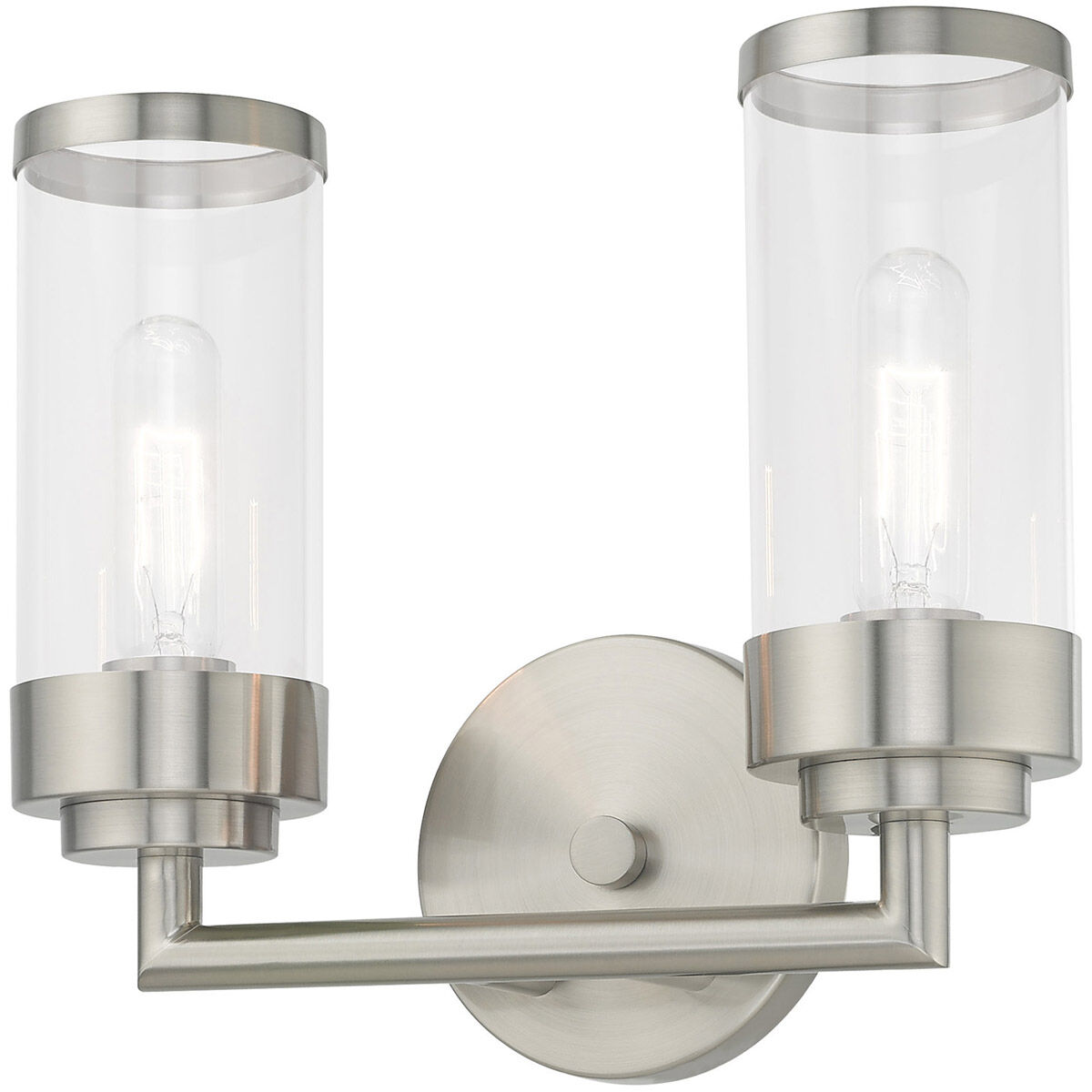 Hillcrest 2 Light 13 inch Brushed Nickel Bath Vanity Wall Light