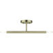 Copenhagen 2 Light 5.13 inch Antique Brass Semi-Flush Ceiling Light