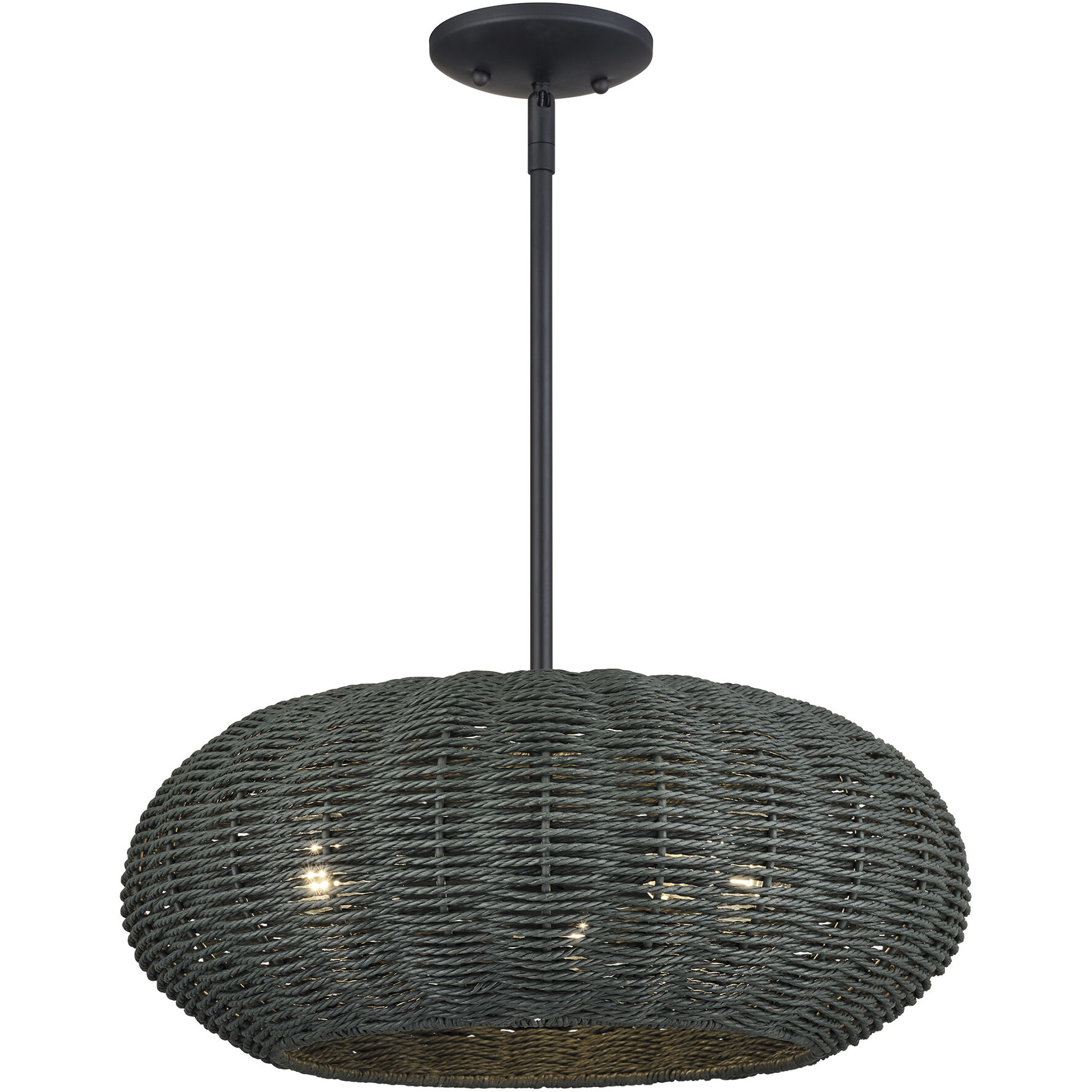 Deluna 3 Light 18 inch Black Pendant Chandelier Ceiling Light